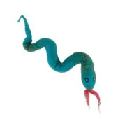 Le serpent feutrine bleu