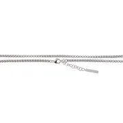 Chaine maille carrée palladium 45 cm