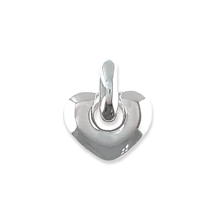 Pendentif Coeur plein Amor argenté