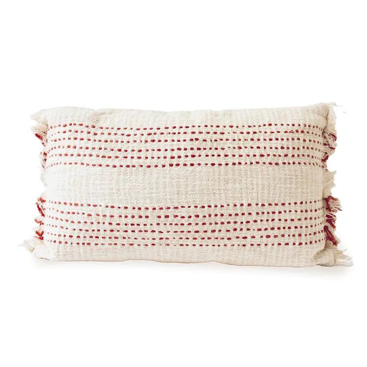 Coussin coton brodé - Terra Cotta