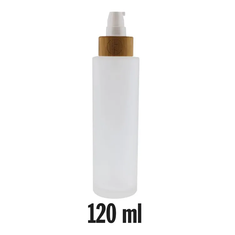 Flacon verre 120ml + pompe sérum bambou