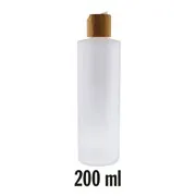 Flacon verre 200ml + bouchon de service bambou
