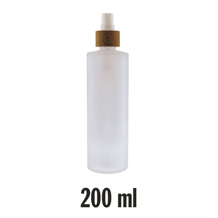 Flacon verre 200ml + bouchon spray bambou