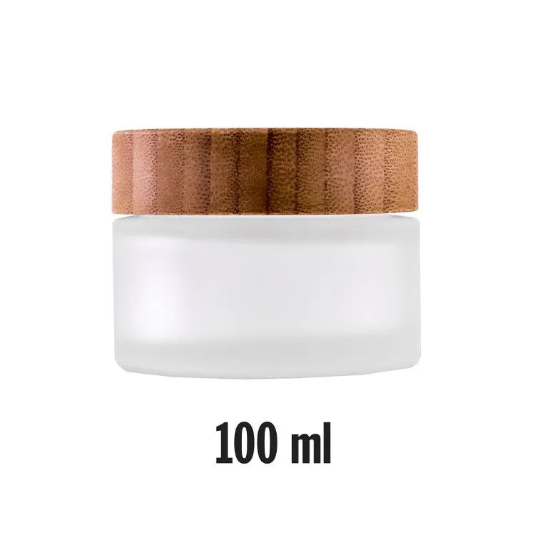 Pot vide Verre couv bambou 100 ml