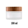 Pot vide Verre couv bambou 100 ml