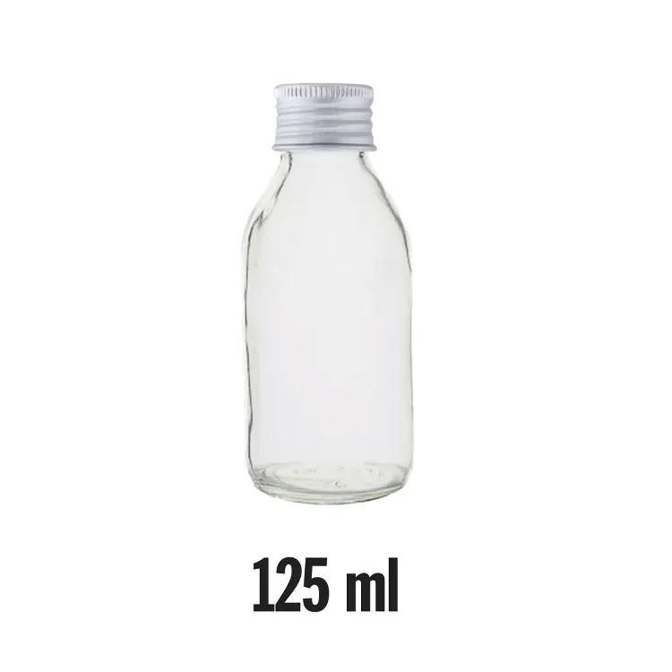 Flacon vide Verre bouchon alu 125 ml
