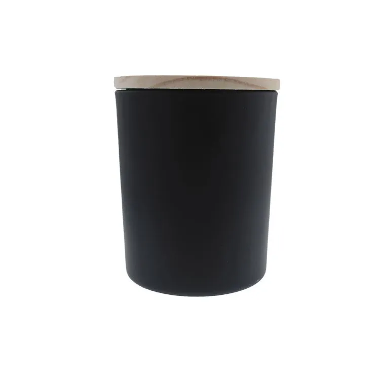 Verre à bougie 7,5cm noir dépoli
