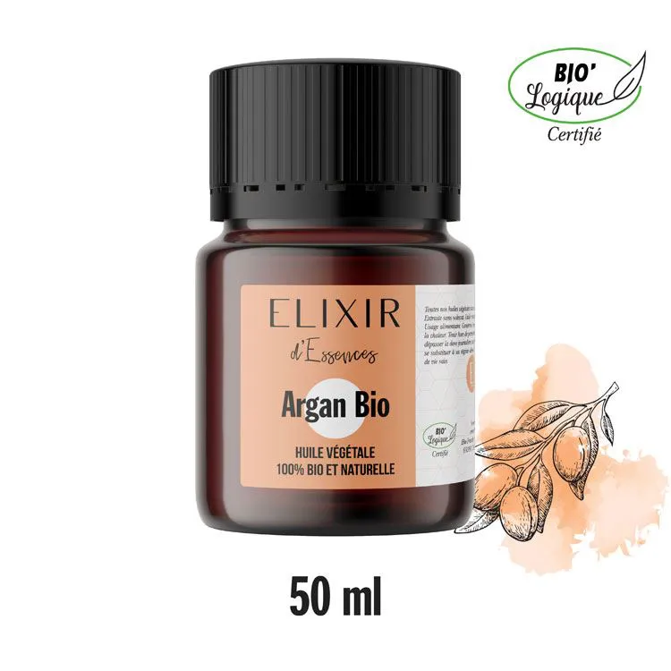 Huile végétale d'Argan bio 50 ml
