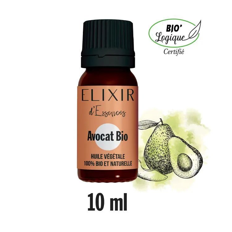 Huile végétale d'Avocat bio 10 ml