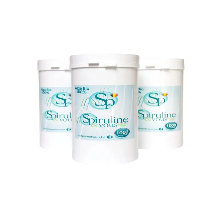 Spiruline - 1000 Comprim&eacute;s - Lot de 3