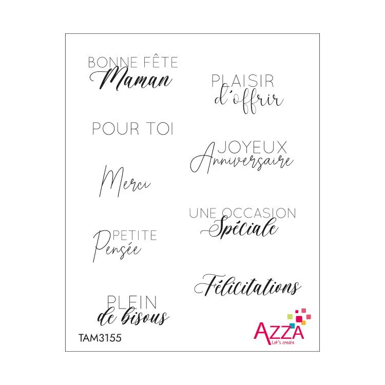 Tampons rubis 'Mots toutes occasions'