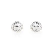 Paire de perles cristal transparentes