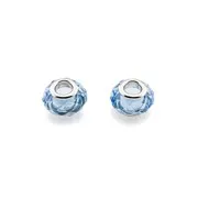 Paire de perles cristal bleu ciel