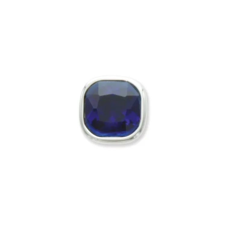 Schraubknopf, marineblaues Kristall
