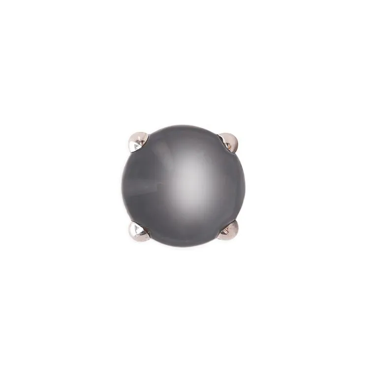 Schraubknopf graue Perle
