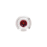 Bouton à visser cristal rouge