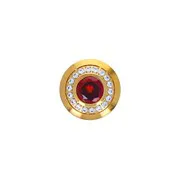 Schraubknopf roter Kristall Do