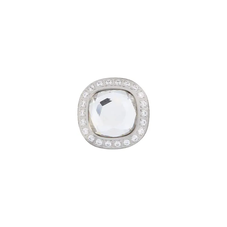 Bouton à visser, cristal & strass