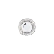 Bouton à visser, cristal & strass