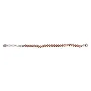 Bracelet perles de verre brun