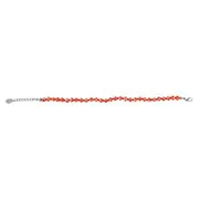 Bracelet perles de verre orange