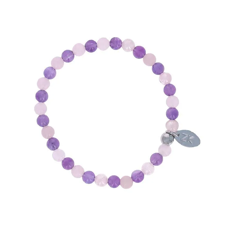 Armband Amethyst & Rosenquarz 15 cm