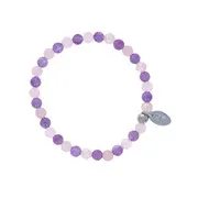 Bracelet Améthyste/Quartz rose