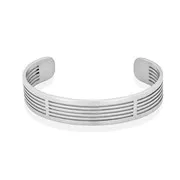 Bracelet jonc acier ajouré pour homme