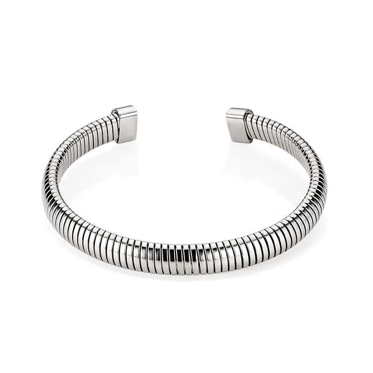 Bracelet jonc à maillons larges acier