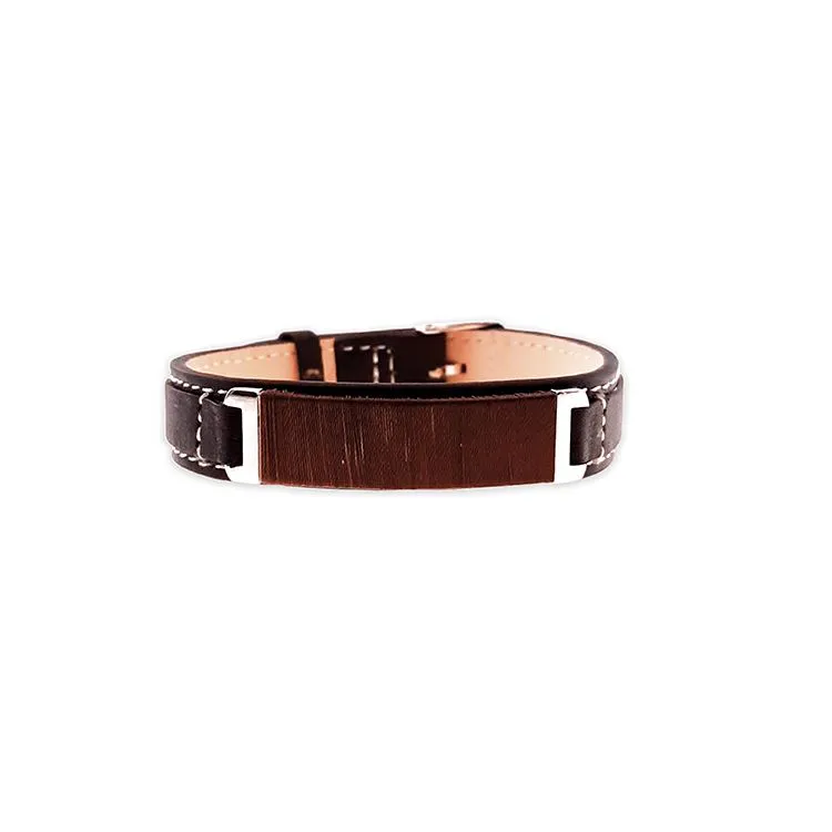 Bracelet cuir/acier