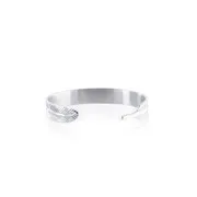 Bracelet jonc plume acier joaillier