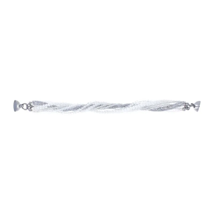 Bracelet rangs blancs