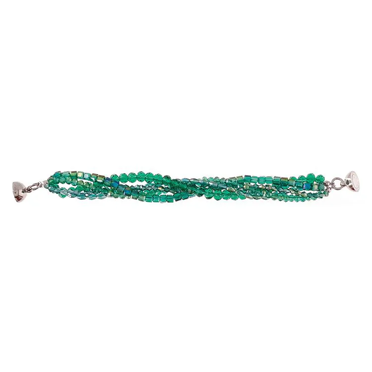 Bracelet rangs verts 