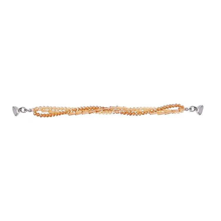 Bracelet magnétique perles moutardes