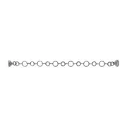 Bracelet magnétique fins anneaux argenté