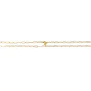 Chaine anneaux allongés 70 cm doré 18 cts