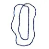 Collier de perles d'eau douce bleu marine 6mm