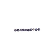 Rang de perles facettées de quartz fumé gris 8mm