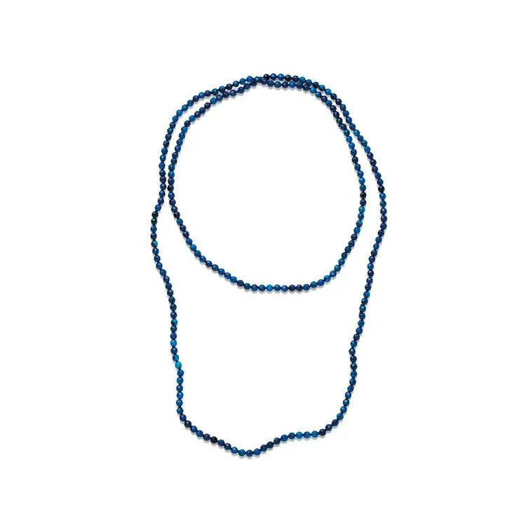 Rang de pierres agates bleues 4 mm