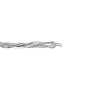 Collier rangs argentés