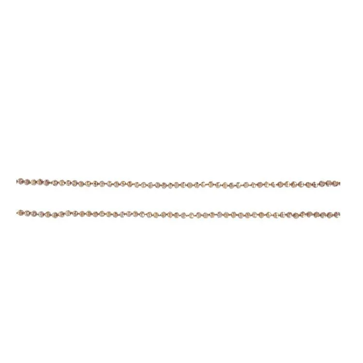 Collier perles verre brun rang 1m
