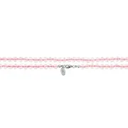 Collie perles verre rose pâle, rang 1m