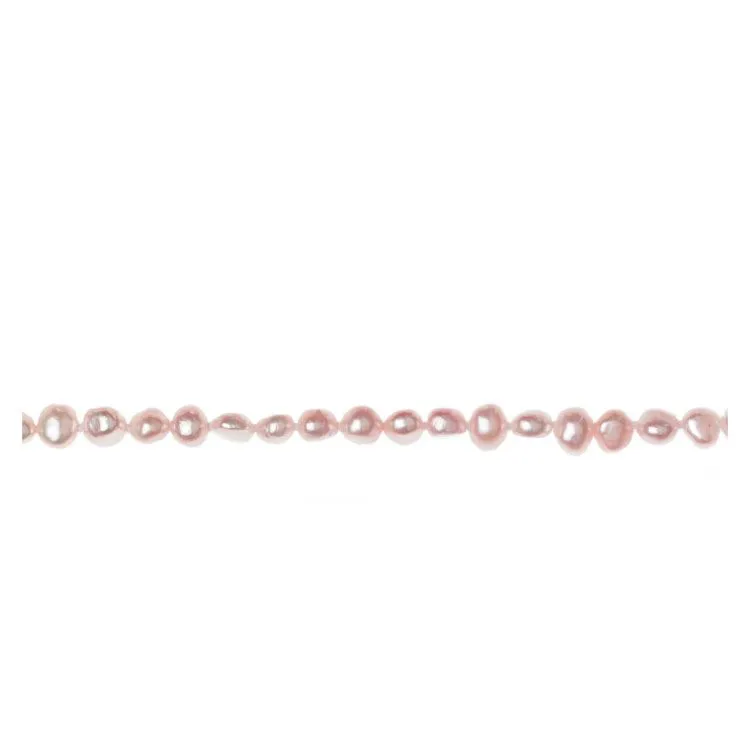 Collier grosses perles baroques roses saumon