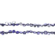 Collier violet coquillage carré