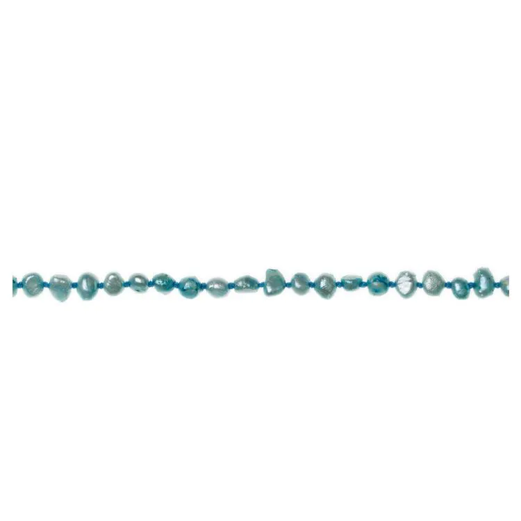 Collier perles baroques turquoises 6mm