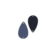 Leder Elégante für Ohrringe Schwarz