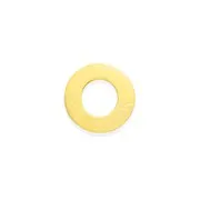 Sapèque ZABOK acier doré or fin 18K