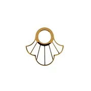 Sapèque Art déco doré 18K