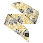 Bracelet en satin feuillage noir/jaune