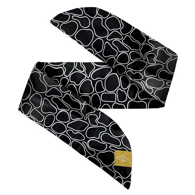 Satin Armband schwarz/wei&szlig; Kieselstein